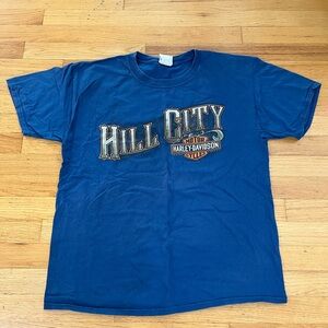 Harley Davidson Blue T-Shirt Size L